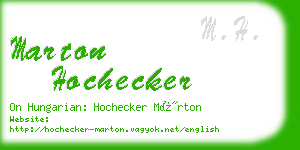 marton hochecker business card